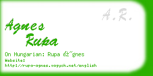 agnes rupa business card